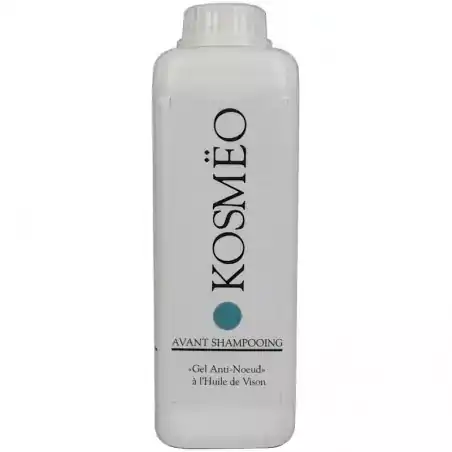 gel avant shampooing démêlant pour chient chat chiot chaton hypoallergénique à l'huile de vison kosmeo gel anti noeud