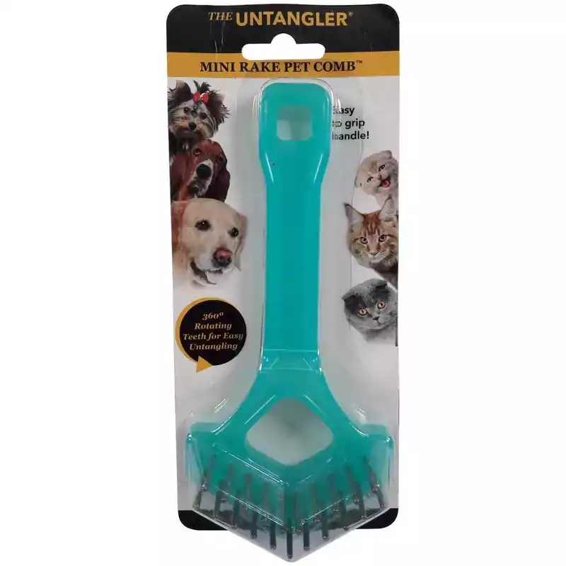 Peigne râteau dents tournantes Untangler pour chat