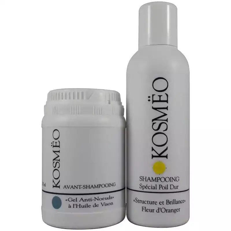 DUO 2 gel anti-noeud + Structure et Brillance - Pour tous les poils durs chiens DUO 2 gel anti-noeud + Structure et Brillance - Pour tous les poils durs chiens