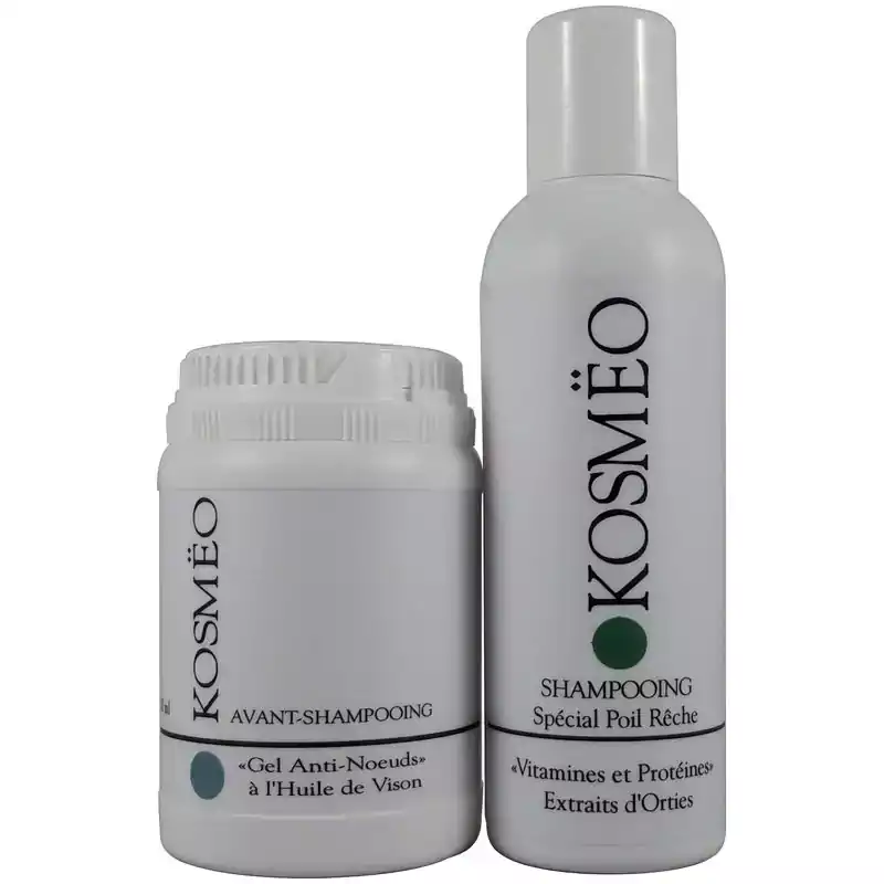 DUO 3 gel anti-noeud + Vitamines et Protéines - Pour poils rêches ou poils de chèvre longs ou courts DUO 3 gel anti-noeud + Vitamines et Protéines - Pour poils rêches ou poils de chèvre longs ou courts