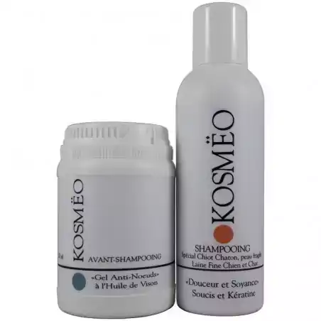 DUO 4 gel anti-noeud + Douceur et Soyance - Pour chiots, chatons et peaux très sensibles